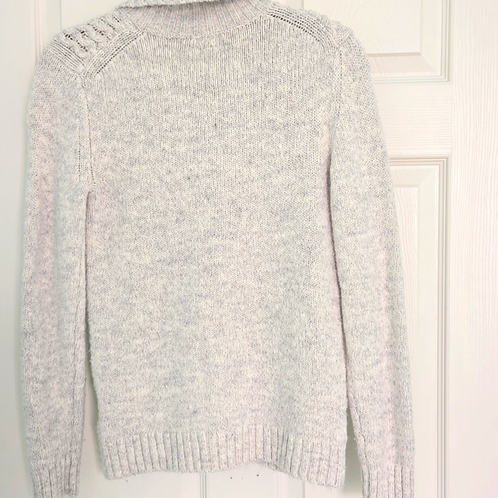 Tommy Hilfiger Women’s Cable Knit Zip Up Gray Cardigan Sweater Size S - Picture 4 of 4